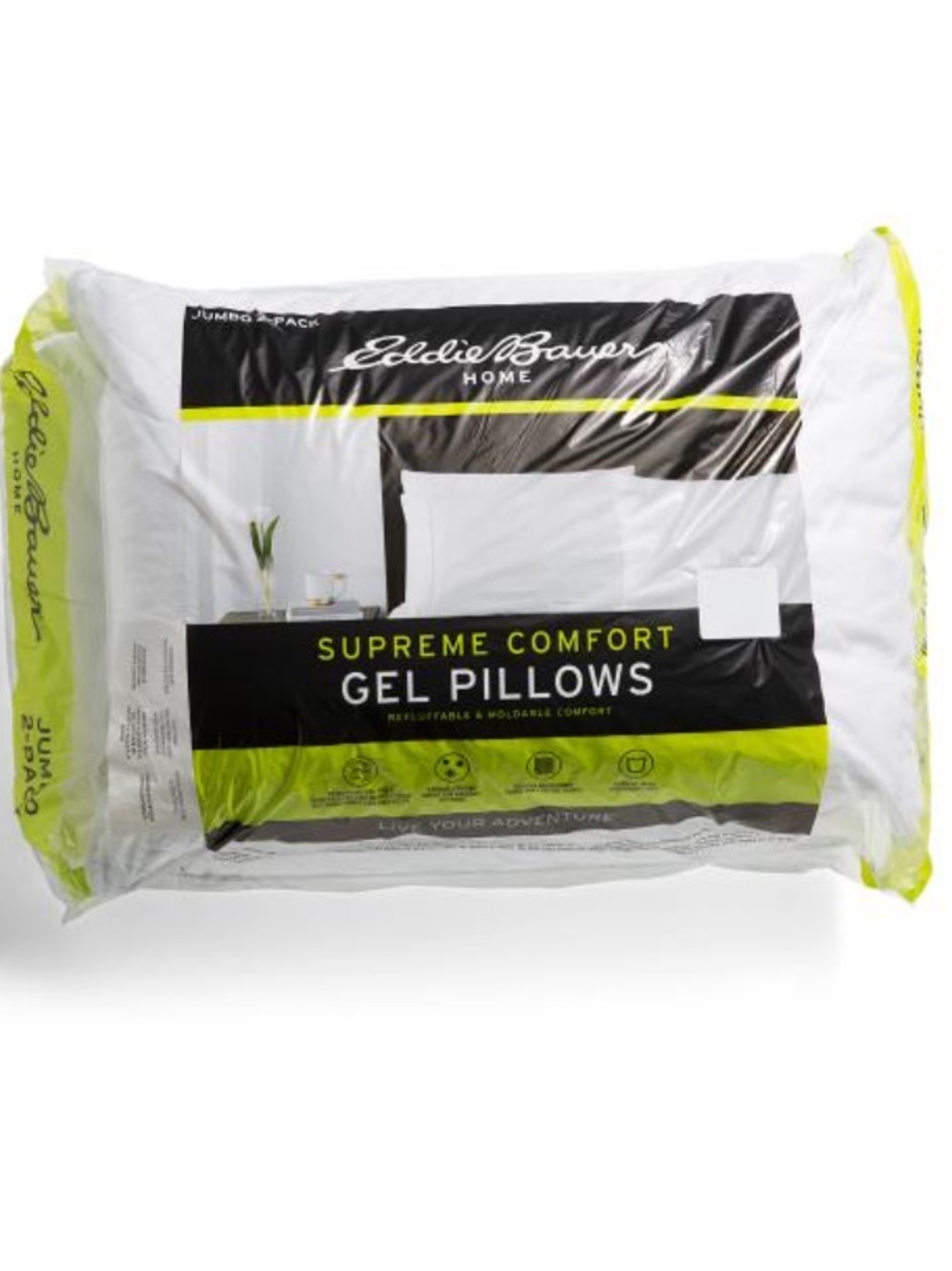 EDDIE BAUER 2pk gel like supreme comfort pillows set